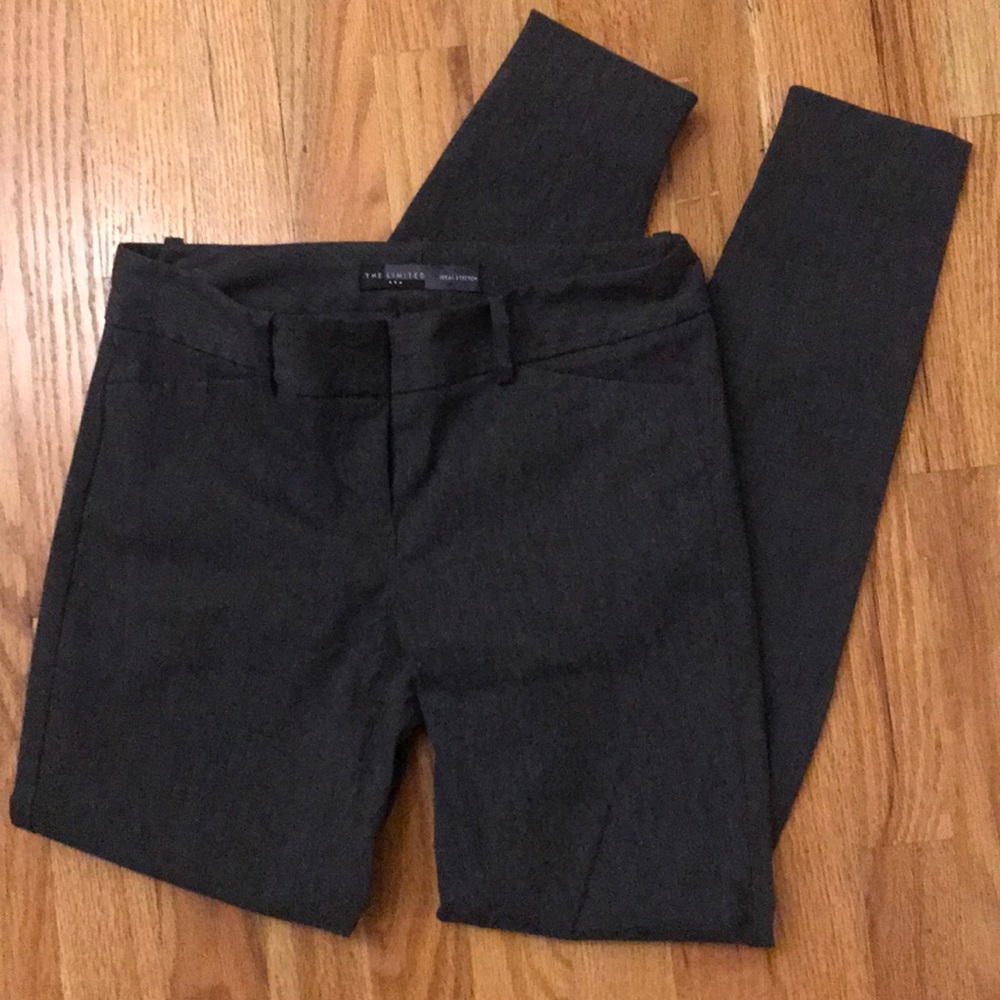 The limited dark gray skinny work pants